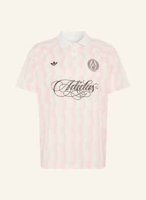 Adidas Originals Jerseyové Polo Tričko růžová / tmavě hnědá / krémová