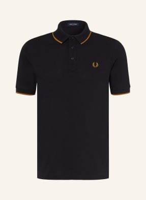 Fred Perry Piqué Polokošile černá / tmavě oranžová