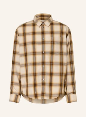Ami Paris Košile Comfort Fit krémová / hnědá / bílá