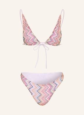 Missoni Trojúhelníkové Bikiny bílá / žlutá / tyrkysová