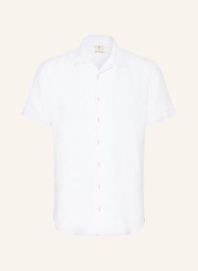 q1 Manufaktur Letní Košile Olly Slim Relaxed Fit Z Lnu bílá / červená