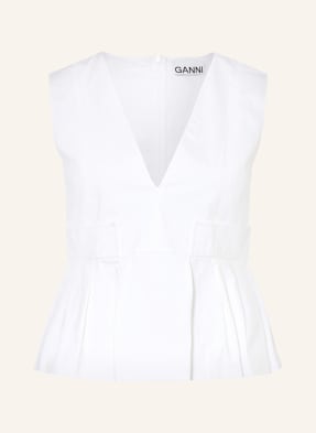 Ganni Blusentop weiss