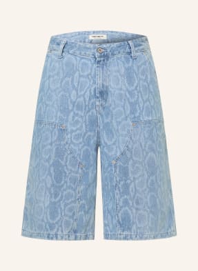 Carhartt Wip Džínové Šortky Snake Nixon 3r335 snake camo, blue, bleached