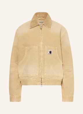 Carhartt Wip Džínová Bunda Dearborn 0me17 dusty h brown / dusty h brown, destroy wash