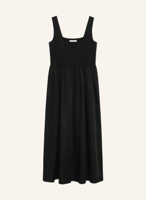 Comma Kleid Im Materialmix schwarz