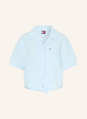 Tommy Jeans Mušelínová Blůza tmavě modrá