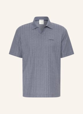 Calvin Klein Piqué-Poloshirt Easy Fit blau