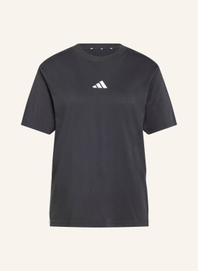 Adidas Tričko Essentials 3-Streifen černá / bílá