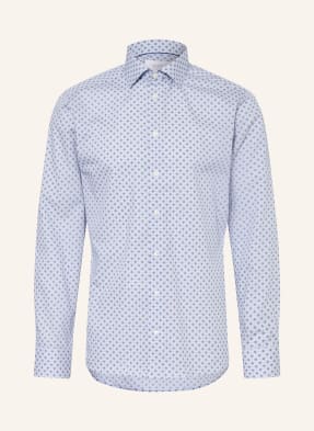 Eton Košile Slim Fit tmavě modrá / hnědá / tmavě modrá