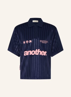 Another Cotton Lab Jerseyové Polo Tričko tmavě modrá / růžová