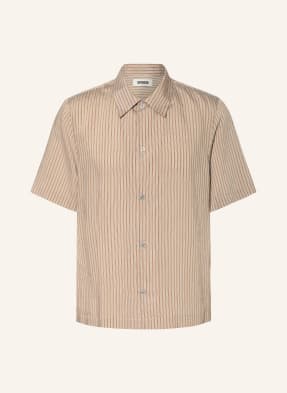 Drykorn Košile S Krátkým Rukávem Meryn Comfort Fit světle hnědá / hnědá / černá