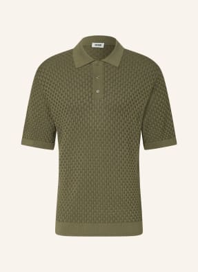 Drykorn Pletené Polo Tričko Tamian Relaxed Fit olivová