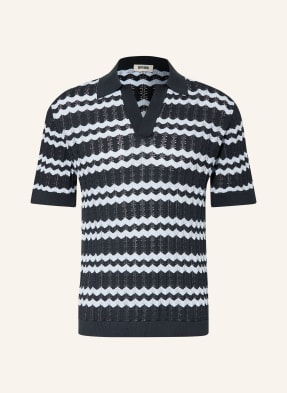 Drykorn Pletené Polo Tričko Laurenzzo Regular Fit tmavě modrá / tmavě modrá