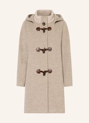 Icons Cinzia Rocca Dufflecoat Z Kombinace Materiálů šedá / tmavě hnědá