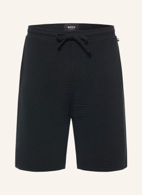 Boss Schlafshorts Rib schwarz
