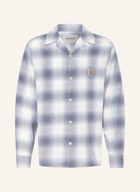 Carhartt Wip Košile Tyers Comfort Fit modrá / tmavě modrá / bílá