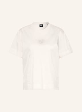 Boss T-Shirt Elpha Mit Schmucksteinen weiss