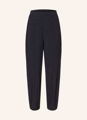Mm By Max Mara Jerseyové Kalhoty Bikini S Plisováním tmavě modrá