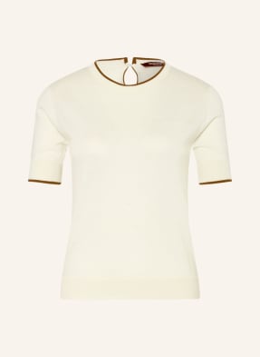 Max Mara Studio Pletené Tričko Agenda S Hedvábím režná / hnědá