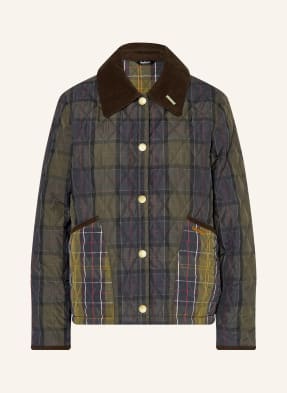 Barbour Prošívaná Bunda Icons Lidd khaki / červená / žlutá