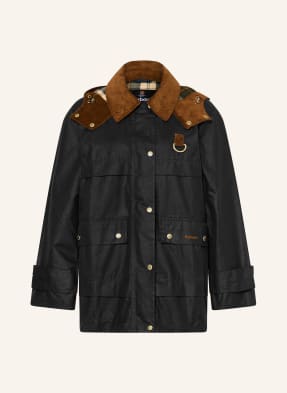 Barbour Bunda Wrenwood Wax S Odnímatelnou Kapucí tmavě modrá / koňaková