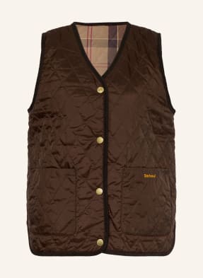 Barbour Steppweste Icons Liner Zum Wenden braun