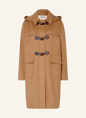 Barbour Dufflecoat Melody S Odnímatelnou Kapucí velbloudí / černá