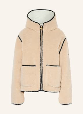 Barbour International Bunda Z Medvídkové Kožešiny Ramona režná / černá