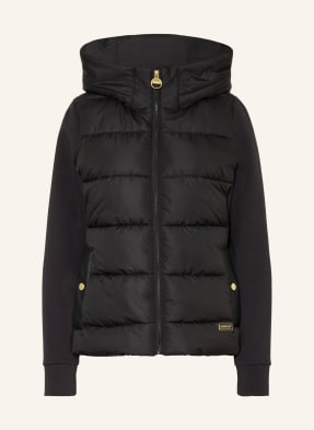 Barbour International Prošívaná Bunda Conway Z Kombinace Materiálů černá