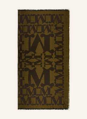 Max Mara Šátek Edro S Hedvábím khaki / tmavě zelená