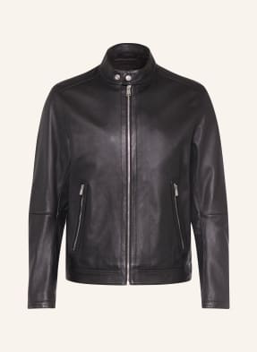 Boss Lederjacke Mansell schwarz