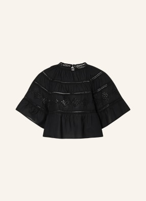 Marc O'polo Blusenshirt Aus Lochspitze Mit 3/4-Arm schwarz