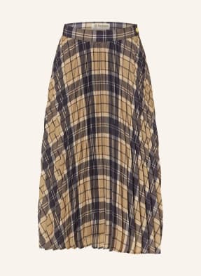 Barbour Plisovaná Sukně Ria béžová / tmavě šedá / šedá