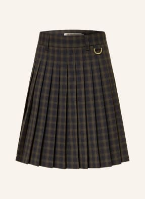 Barbour Plisovaná Sukně Carville khaki / tmavě červená / tmavě modrá