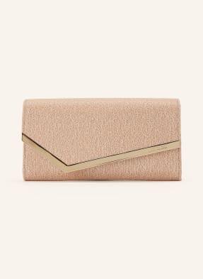 Jimmy Choo Clutch Emmie Mit Glitzergarn rosa