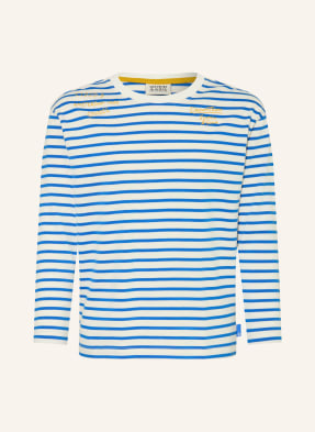 Scotch & Soda Tričko S Dlouhým Rukávem bílá / modrá