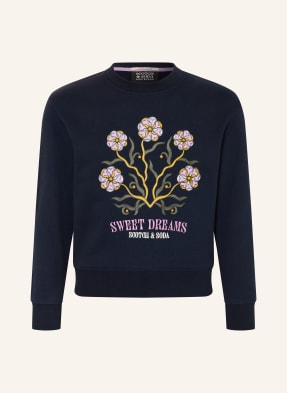 Scotch & Soda Mikina tmavě modrá / světle fialová / žlutá
