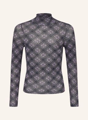 Scotch & Soda Tričko S Dlouhým Rukávem tmavě modrá / světle fialová / tmavě modrá