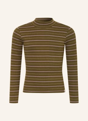 Scotch & Soda Tričko S Dlouhým Rukávem S Třpytivou Přízí olivová / zlatá / světle fialová