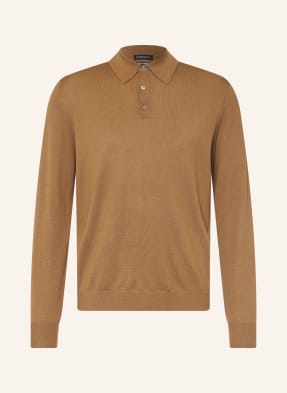 Strokesman's Strick-Poloshirt Aus Merinowolle braun