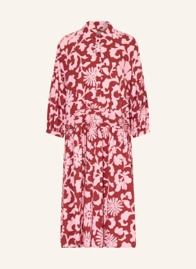 Essentiel Antwerp Oversized Košilové Šaty Jea S 3/4 Rukávy tmavě červená / růžová