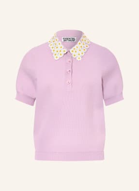 Essentiel Antwerp Piké Polokošile Jember světle fialová / žlutá / bílá