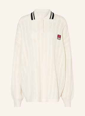 Karo Kauer Pletené Polo Tričko krémová / černá