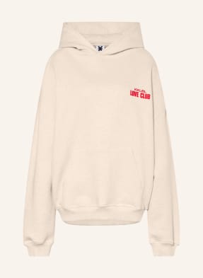 Karo Kauer Oversized Mikina S Kapucí béžová / červená