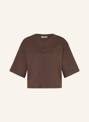 Smith & Soul Tričko Boxy tmavě hnědá