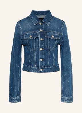 7 For All Mankind Džínová Bunda S Ozdobnými Kamínky 3nk blue shine