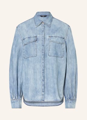 7 For All Mankind Džínová Blůza Chambray tmavě modrá