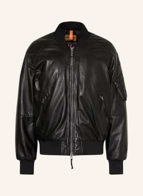 Parajumpers Kožená Bunda Morvin černá