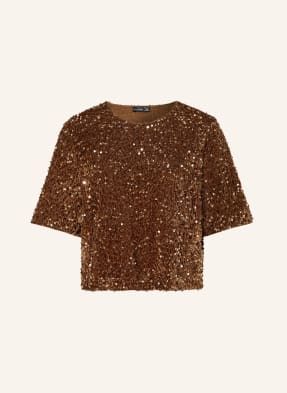Van Laack Tričko Nickishirt Vl-Jorina-Xx S Flitry hnědá