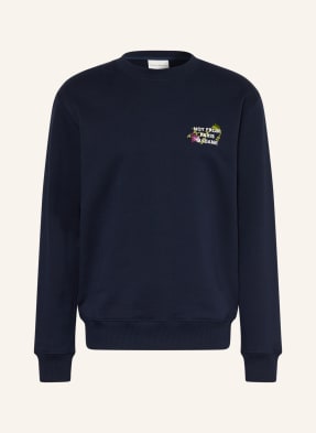 Drôle De Monsieur Mikina Le Sweatshirt Vine Embroidered Slogan tmavě modrá / zelená / bílá